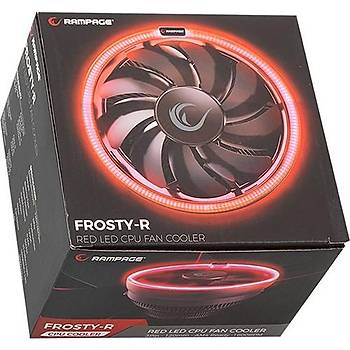 Rampage FROSTY-R 3Pin 120mm AM4 Ready 1600Rmp Krmz Led Soutucu Fan