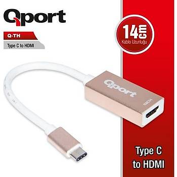 Qport Q-Th Type-C(M) To HDMI(F) 4K*2K 30 Hz Dntrc