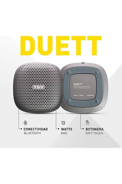 Thonet & Vander Duett 10W RMS Ta��nabilir Bluetooth Hoparl�r IPX4 Su Ge�irmez Sertifikal� 8 Saat Dinleme S�resi (GunMetal Renk)