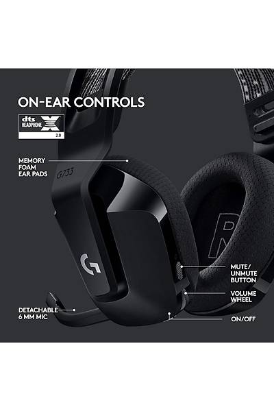 Logitech G G733 LIGHTSPEED Kablosuz Kulak st Oyuncu Kulakl