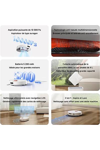 Xiaomi Vacuum H40 ��p �stasyonlu Ak�ll� Robot S�p�rge