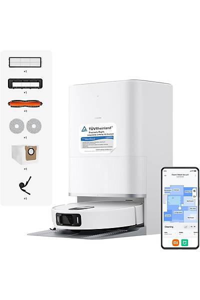 Xiaomi Vacuum 5 PRO ��p �stasyonlu Ak�ll� Robot S�p�rge