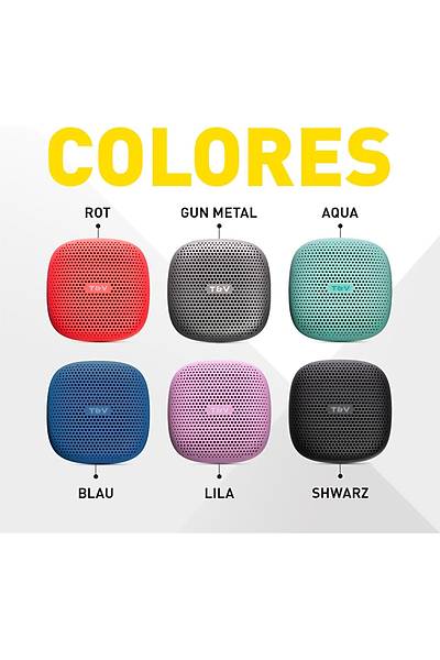 Thonet & Vander Duett 10W RMS Ta��nabilir Bluetooth Hoparl�r IPX4 Su Ge�irmez Sertifikal� 8 Saat Dinleme S�resi (GunMetal Renk)