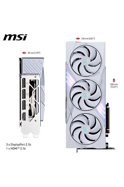MSI VGA GEFORCE RTX 5080 16G GAMING TRIO OC WHITE 16GB GDRR7 256B DX12