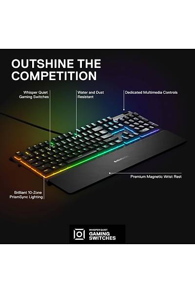STEELSERIES APEX 3 TR 64808 IP32 RGB GAMING KLAVYE