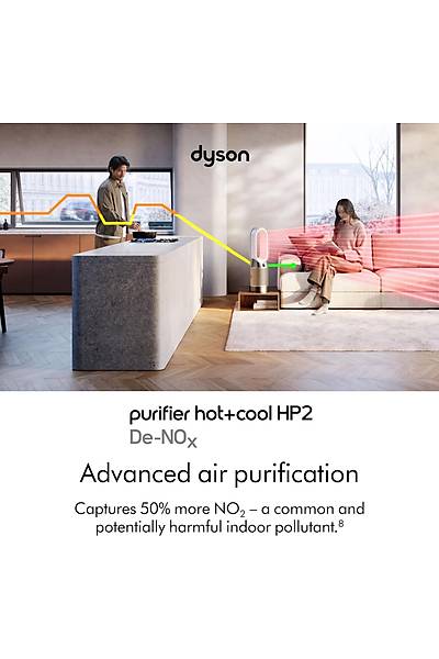 Dyson Purifier Hot+Cool HP2 De-NOx Istc zellikli Hava Temizleyici (Beyaz/Altn)