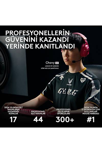 Logitech G Pro X Superlight 2 Dex Lightspeed Hero 2 910-007358 Siyah