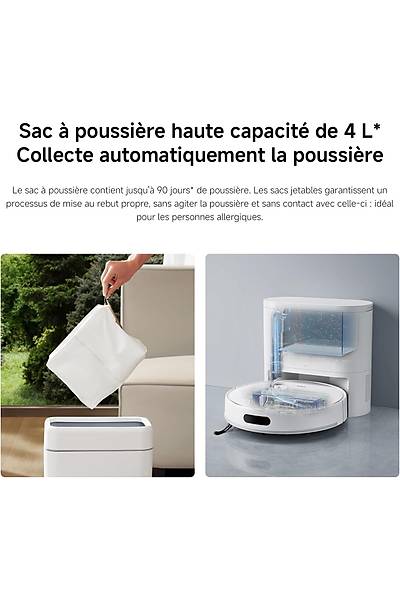 Xiaomi Vacuum H40 ��p �stasyonlu Ak�ll� Robot S�p�rge