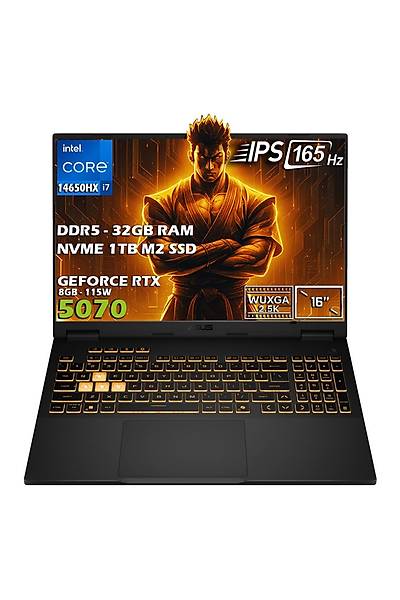 Asus TUF Gaming F16 FX608JPR-QT002 i7-14650HX 32 GB 1 TB SSD RTX5070 16