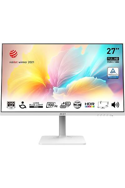 MSI 27 MODERN MD272XPW FLAT IPS 1ms Adapt�ve-Sync Pivot Beyaz Monit�r