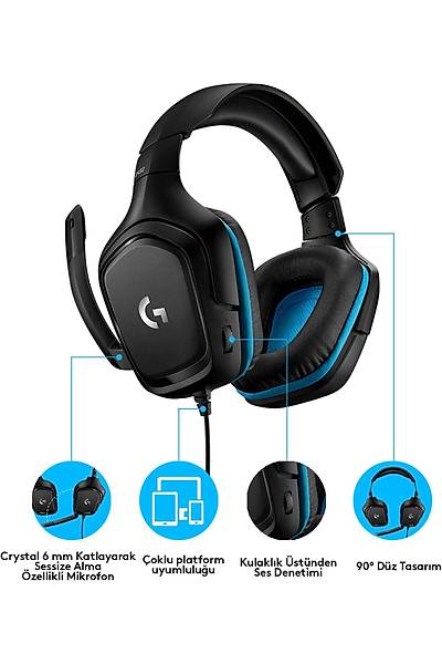 LOGITECH G432 7.1 SURROUND SOUND GAMING KULAKLIK 981-000770