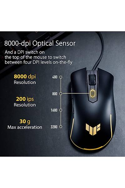 ASUS TUF GAMING M3 GEN II 8000 DPI KABLOLU MOUSE
