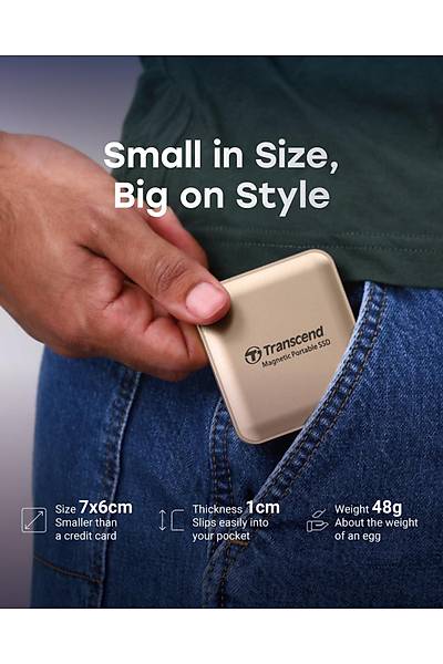 Transcend ESD420 Portable 1TB MagSafe Siyah SSD (TS1TESD420C)
