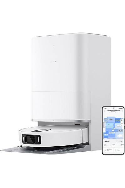 Xiaomi Vacuum 5 ��p �stasyonlu Ak�ll� Robot S�p�rge