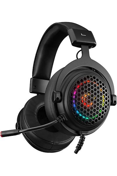 Rampage MAJESTY Siyah RGB Led 7.1 Surround Sound System Gaming Mik. Oyuncu Kulakl