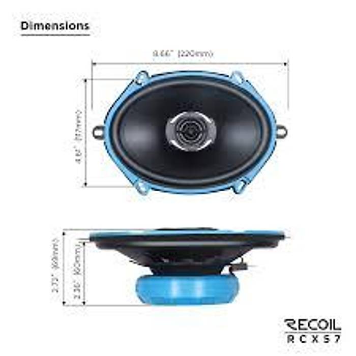 Recoil Echo RCX-57 5x7/6x8 in� 2 Yollu Koaksiyel Hoparl�r | 100W RMS / 200W Peak | SPLHIFI