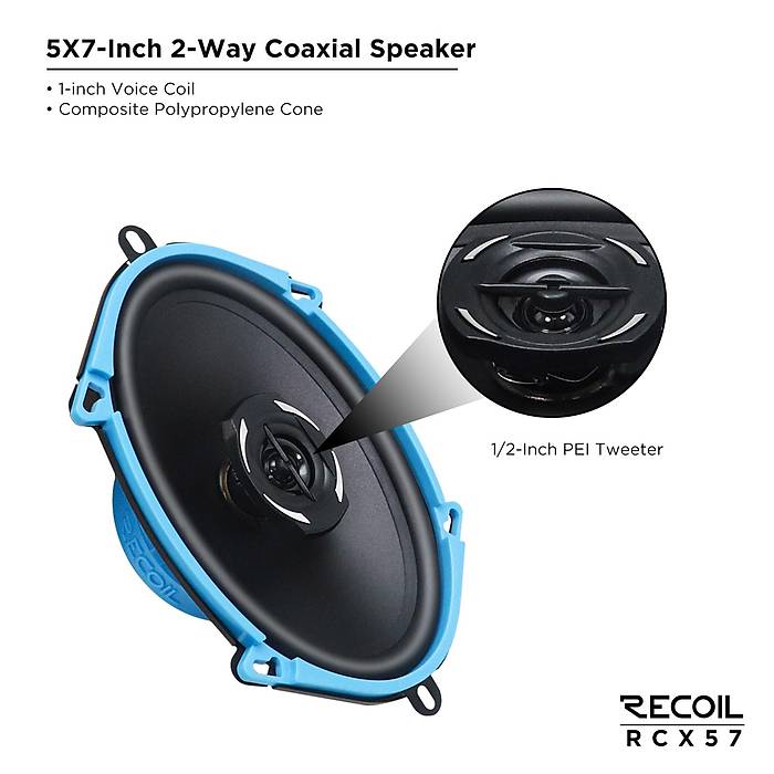 Recoil Echo RCX-57 5x7/6x8 in� 2 Yollu Koaksiyel Hoparl�r | 100W RMS / 200W Peak | SPLHIFI