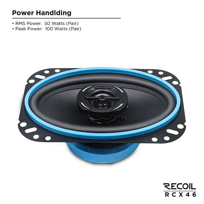 Recoil Echo RCX-46 4x6 in� 2 Yollu Koaksiyel Hoparl�r | 50W RMS / 100W Peak | SPLHIFI