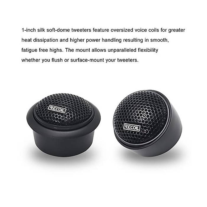 Recoil RET-1 25 mm �pek Dome Tweeter Tak�m� | 50W RMS / 100W Peak | SPLHIFI