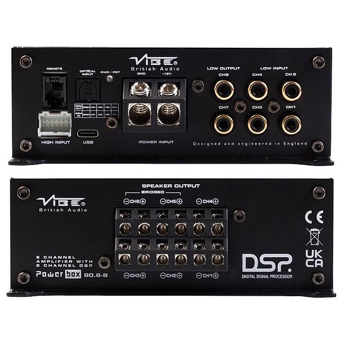 Vibe POWERBOX80.6-8DSP-V3 6 Kanal DSPli Amplifikatr | 680 W @4? | SPLHIFI