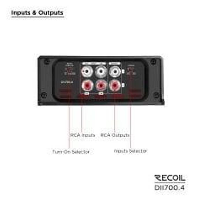 Recoil DI-700.4 4 Kanall� Class-D Amplifikat�r | 4x95W RMS @ 4 Ohm | SPLHIFI