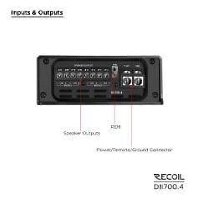 Recoil DI-700.4 4 Kanall� Class-D Amplifikat�r | 4x95W RMS @ 4 Ohm | SPLHIFI