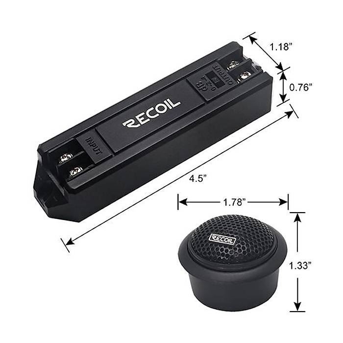 Recoil RET-1 25 mm �pek Dome Tweeter Tak�m� | 50W RMS / 100W Peak | SPLHIFI