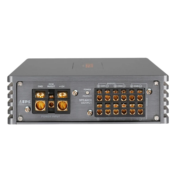 Musway SIX 100 6 Kanal Snf D Amfi | 6110 W 4 ohm  6180 W 2 ohm | Kpr 3360 W 4 ohm | High-Level + RCA | SPLHIFI