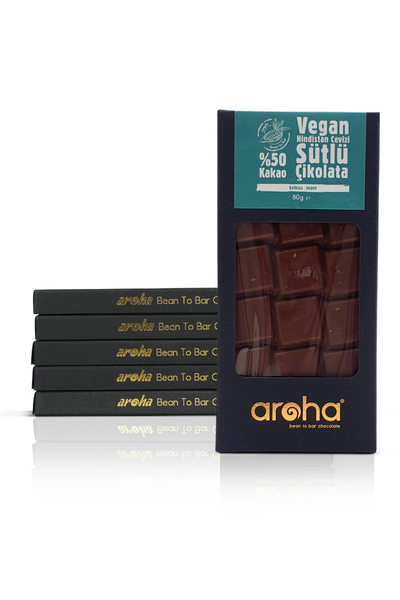 Aroha Vegan Sütlü Çikolata - Organik Hindistan Cevizi Sütü - 6 Adet