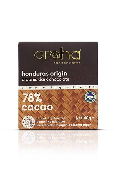 Aroha Organik Çikolata - %78 Kakao Bitter, Honduras Orijin, Organik Sertifikalý Çikolata