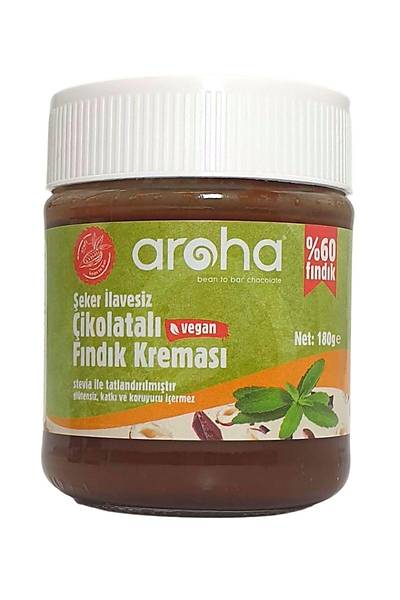 Þekersiz Sürülebilir Çikolatalý Fýndýk Kremasý - Stevialý, Ketojenik- 180 Gr.