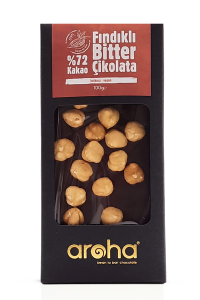 Aroha Fýndýklý Bitter Çikolata - %72 Kakao