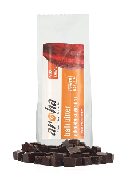 %82 Kakao - Ballý Bitter Kuvertür Çikolata Ýlave Þekersiz  500 Gr.