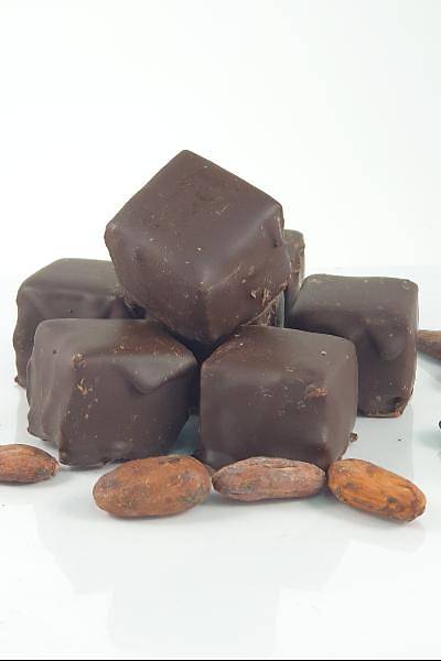 %85 Kakao Bitter Çikolata kaplý çikolatalý hurma lokum brownie - Rafine þekersiz