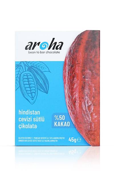 Aroha Hindistan Cevizi Sütlü Çikolata - Vegan Milk- 45 gr. Ýnce Tablet
