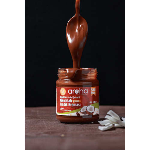 Sürülebilir Çikolatalı Fındık Kreması-Hindistan Cevizi Şekerli- 180 gr