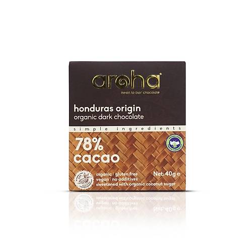 Aroha Organik Çikolata - %78 Kakao Bitter, Honduras Orijin, Organik Sertifikalı Çikolata