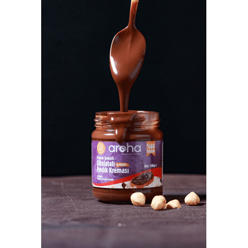 3 Adet Aroha Vegan Bitter ikolatal Fndk Kremas - Orijinal (180 Gr. X 3 Adet)