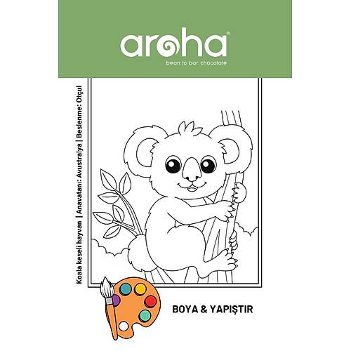 Aroha Kids deli Stl ikolata 30 gr - Boyama kartmas Hediyeli