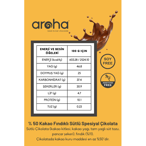 %50 Kakao Fndkl Stl Spesiyal ikolata - 500 g