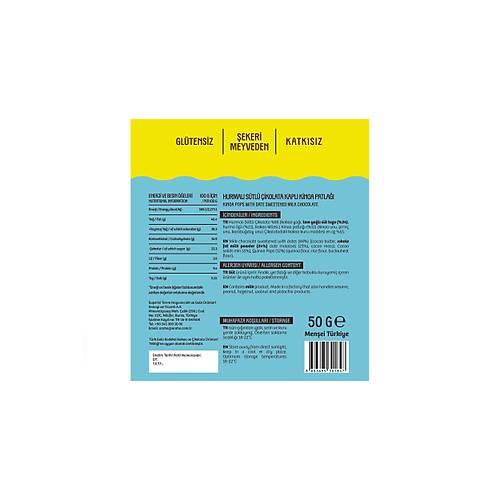 Hurmal� S�tl� �ikolata Kapl� Kinoa Patla�� 50 gr | �ekeri Meyveden