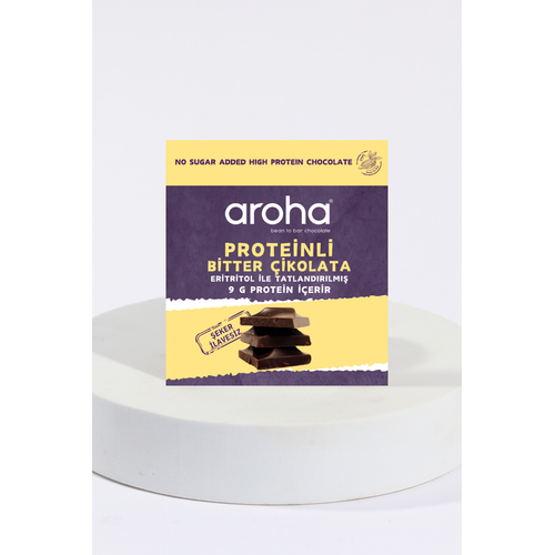 Proteinli Şeker İlavesiz Bitter Çikolata 40 g