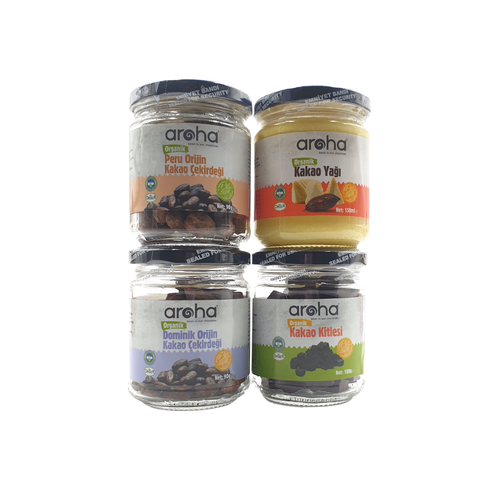 Organik Kakao Avantajl Paket- Kakao ekirdei, Kakao Ya, Kakao Kitlesi