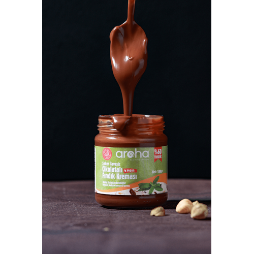 ekersiz Srlebilir ikolatal Fndk Kremas - Stevial, Ketojenik- 180 Gr.