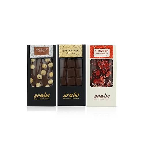 Aroha Sütlü Çikolata - %50 Kakao - Üçlü Lezzet