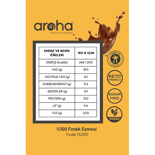 %100 Fndk Ezmesi eker Ilavesiz - 280 g