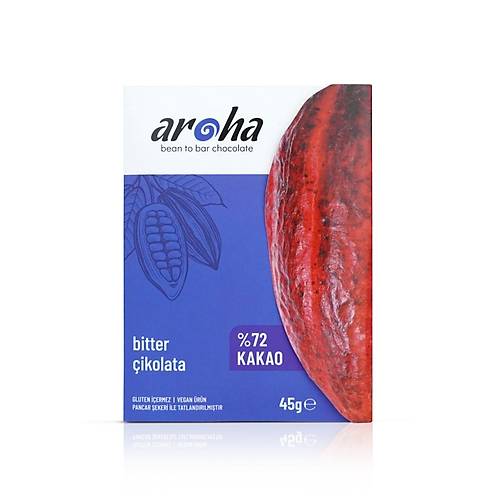 Aroha Bitter ikolata - %72 Kakao - 45 Gr. nce Tablet