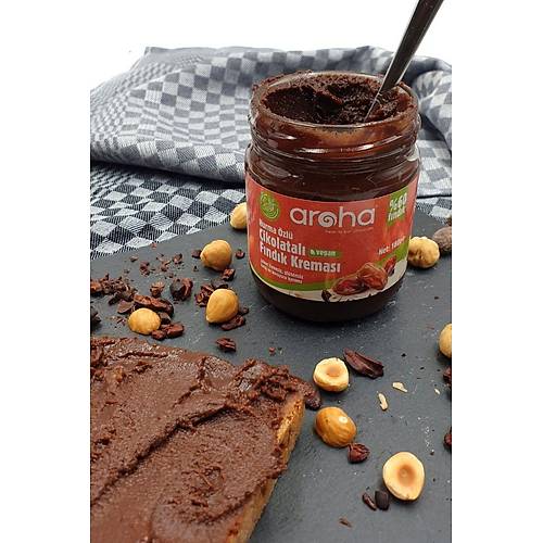 eker lavesiz, Glutensiz, Vegan Srlebilir ikolatal Fndk Kremas- Hurma zl-180 Gr.