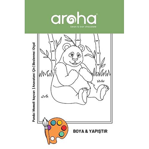 Aroha Kids İğdeli Sütlü Çikolata 30 gr - Boyama Çıkartması Hediyeli