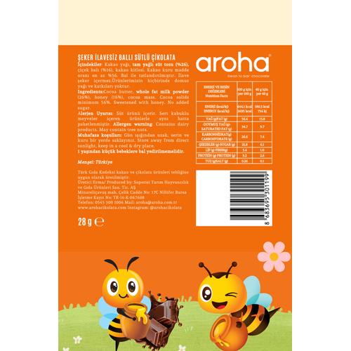 Ball Stl ikolata 28 gr | eker lavesiz | Aroha Kids